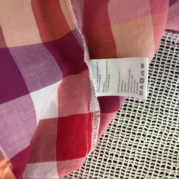 Anthropologie Isabella Sinclair Hibiscus Tea Plaid - Picture 4 of 5